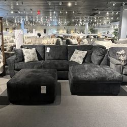 Charcoal 2PC Chaise Sectional Couch