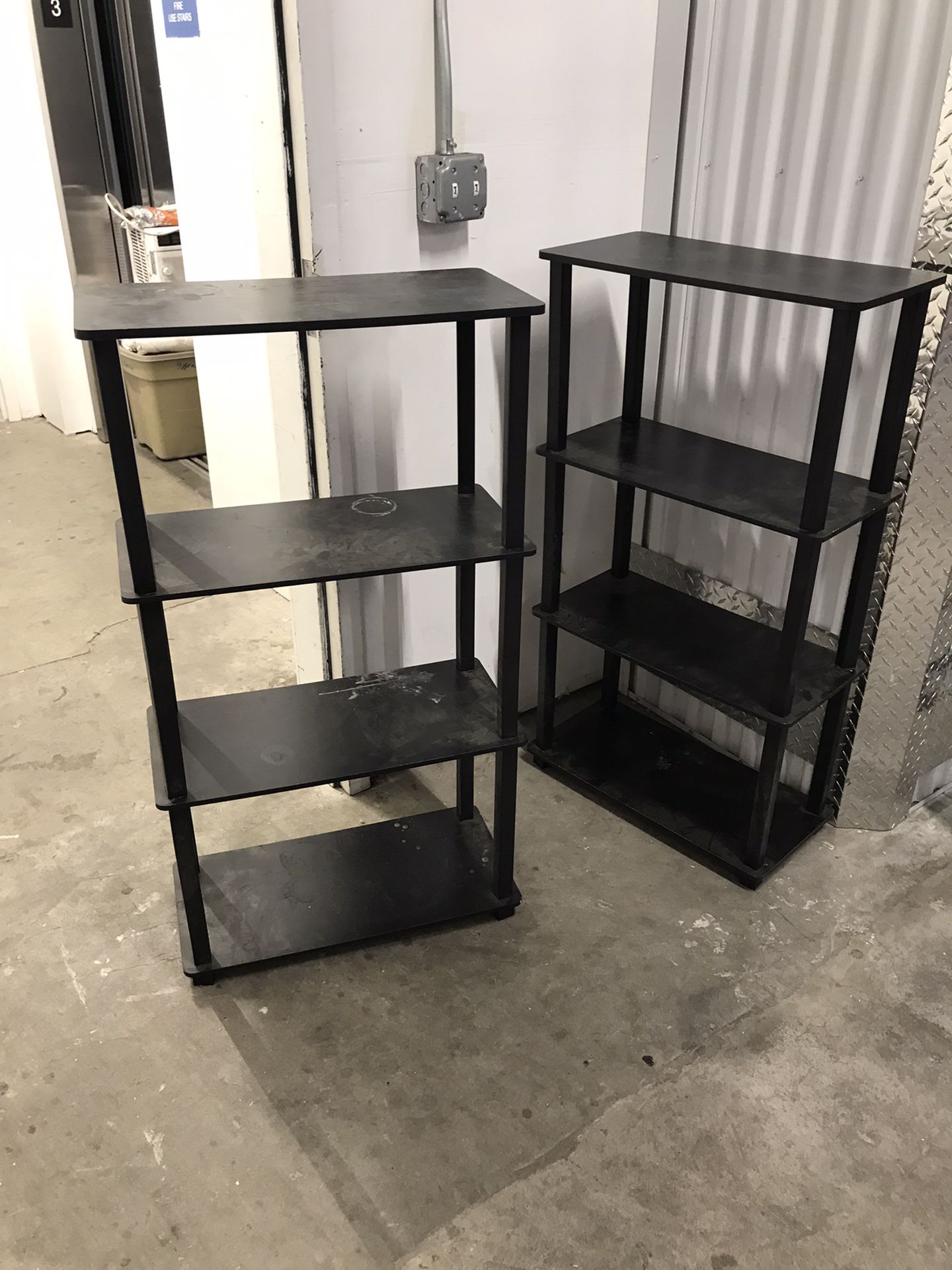 Two Black Shelves Going Cheep In Modesto 