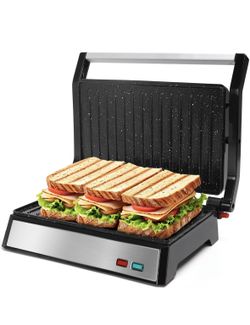 Panini Press, 1200W Sandwich Maker and Electric Indoor Grill 