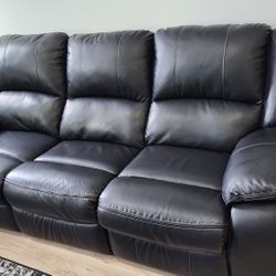 black recliner sofa