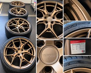 Vossen HF-5 21” Bronze Wheels + Michelin Tires – Set of 4
