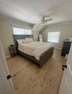 Cal King Bed Frame and Box Spring for sale