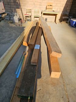 Wooden posts and beams