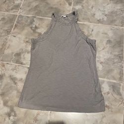 James Perse Women’s Sleeveless Jersey Tank Top Gray SZ 1