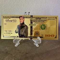 24k Gold Foil Plated Hans Frozen Banknote 