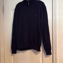 Men’s Ralph Lauren Dark Navy 3/4 Zip Sweater