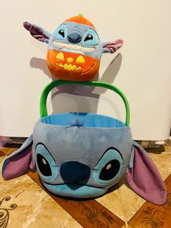Disney Stitch Halloween  in Pumpkin🎃 and Jumbo Basket