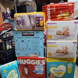 Baby Diapers Size 1 Huggies, Pampers, Up &Up, Kirkland, Parents Choice
