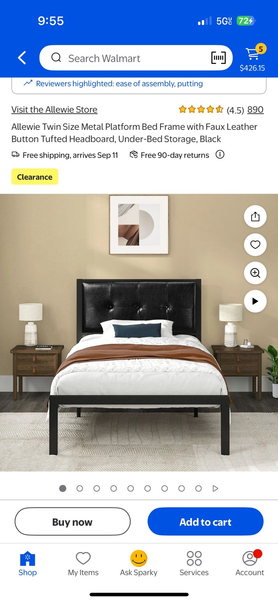 Twin Bed  & Pillow Top Mattress 