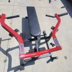 Very nice weight bench and squat rack. $300
