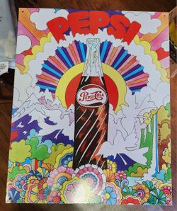 Pepsi Advertising Sign 12x15"