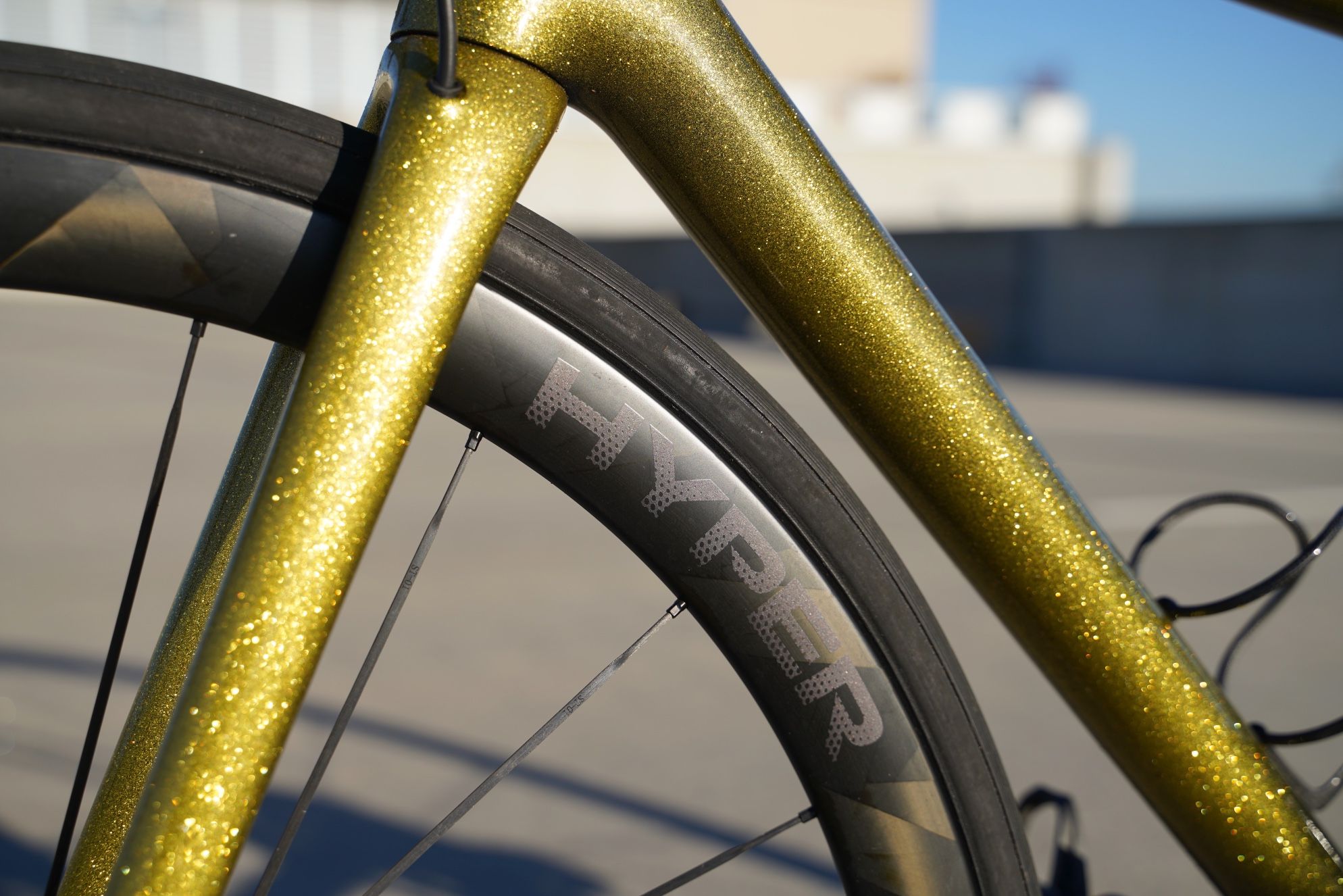CUSTOM PAINTED GOLD Specialized Aethos!! 54cm Red AXS