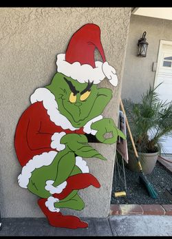 Wood Cut Out Grinch Set
