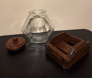 Vintage Glass Jar w/Stand