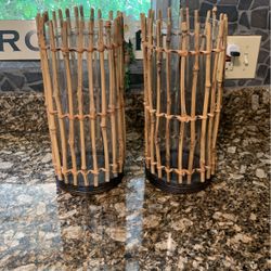 Bamboo candle Holders
