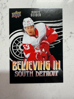 25-26 2025-26 UD Seider Believing in  Detroit Red WIngs Centennial  #BSD-18