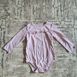 Okie Dokie 24M Long Sleeve Pink Bodysuit