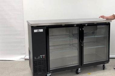 NSF 60 ins Beer Black Glass Door Back Bar Cooler case UUB24-60G