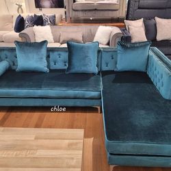 🏆ASK DISCOUNT COUPON☆ sofa Couch Loveseat Living room set sleeper recliner daybed futon ■ava Teal Black Gray Velvet Raf Sectional 