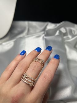 18KRose diamond ring