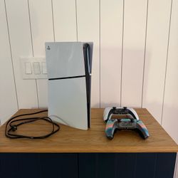 PS5 Slim Digital Edition with scuf reflex and ps5 dual sense controllers