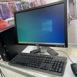 HP desktop, (1TB) 1000GB Hard drive , 4GB ram , window 10 , comes with monitor/keyboard and mouse 