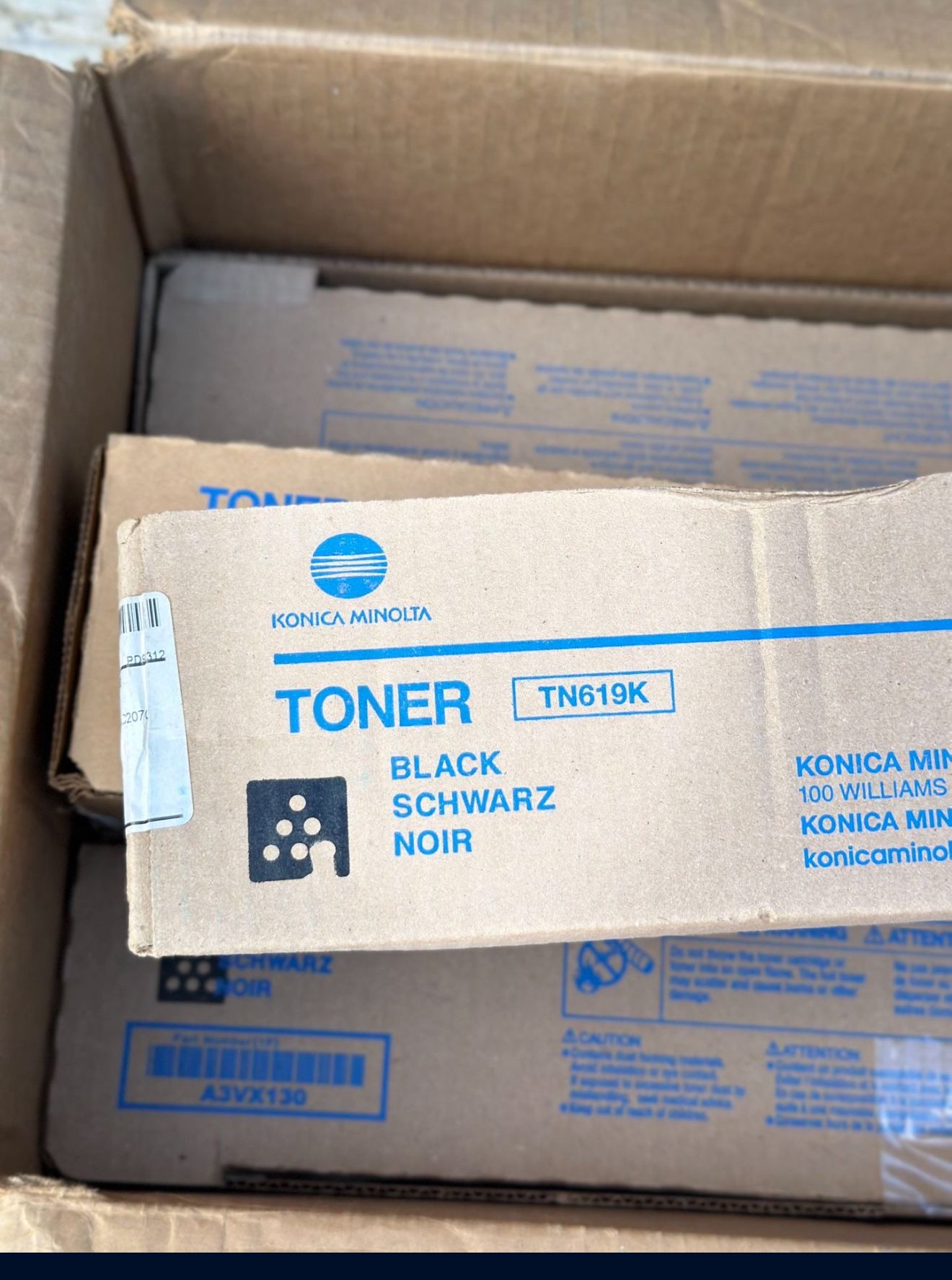 Konica Minolta TN619K Black Toner A3VX130 OEM New Sealed
