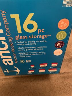 Anchor Hocking 16 Piece Glass Storage