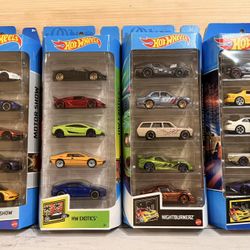 Hot Wheels 5-car Pack Lots of 4