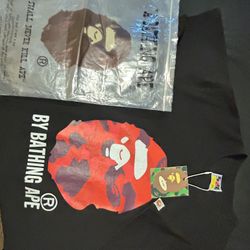 Red camo Bape shirt