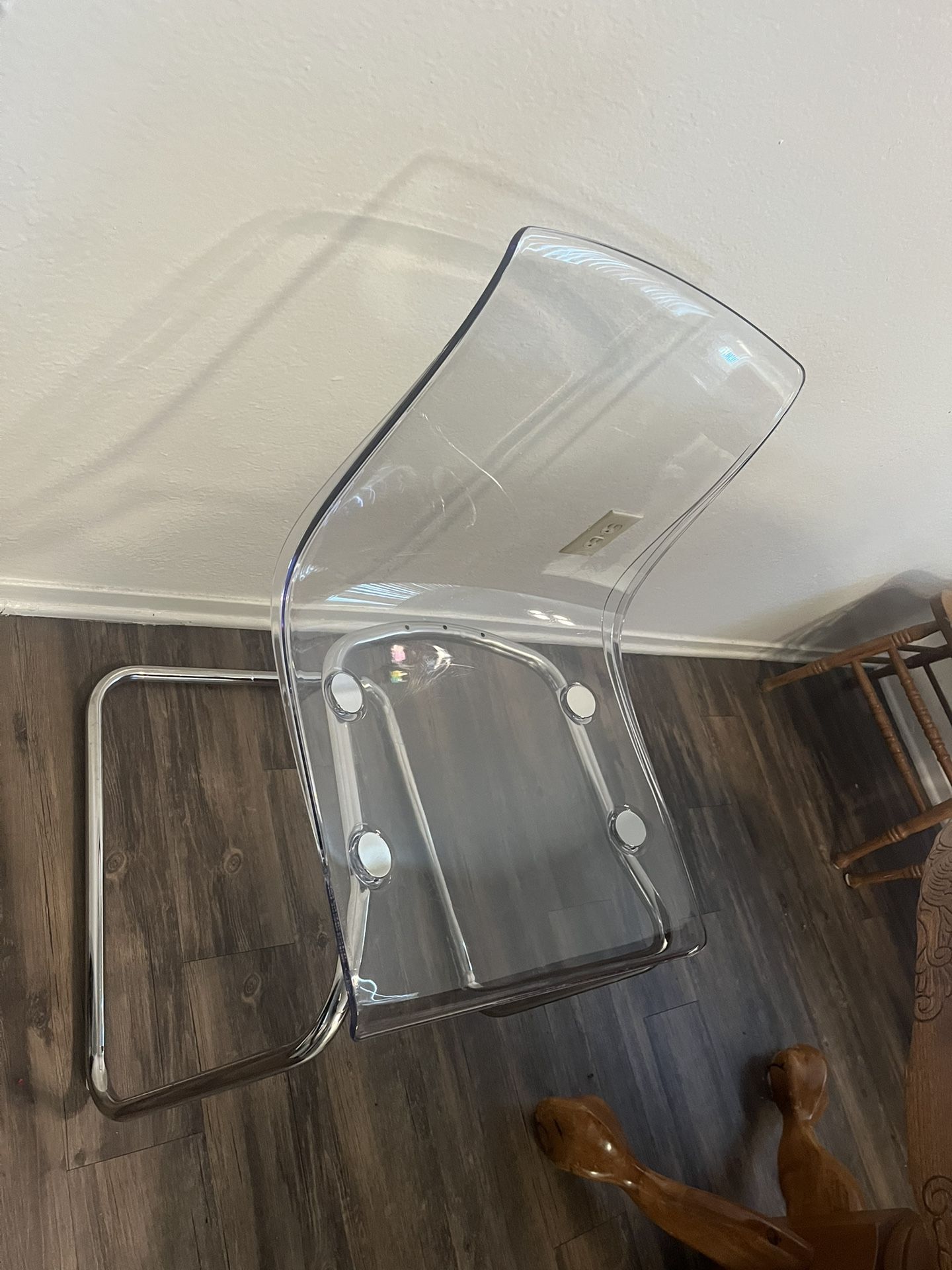 Clear Plastic Chair With Metal Frame