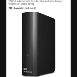 WD 10TB External Hard Drive _ Perfect Condition