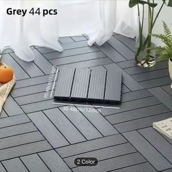 44pcs Interlocking Plastic Floor Tiles - 12-Inch Square Waterproof All-Weather PP Material, Sturdy Interlocking Design with for easy Snap-Together Ins