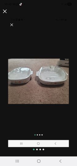 Vintage Corning Ware A-10-B Wildflower Casserole Dish w/ Clear lid 