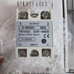 NEW! SSR-40DD Solid State Relay 40A DC to DC Input 3-32V Output 5-200V with Heat Sink