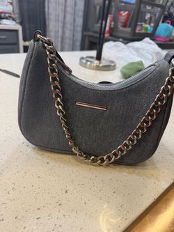 Aldo Gray Denim Mini Shoulder Bag