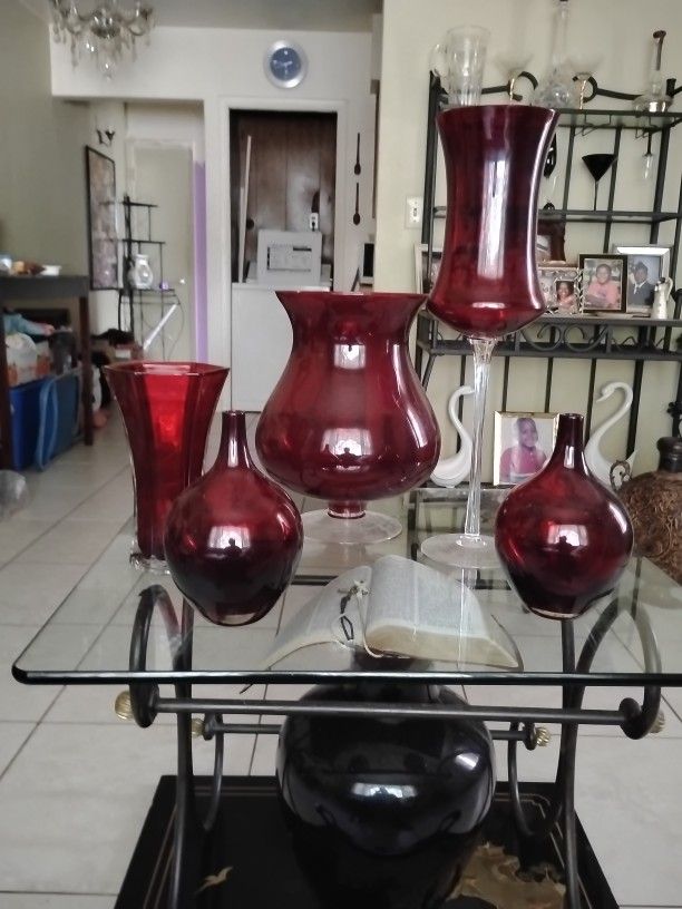 Assortment Of Vases And Candle Holders