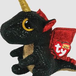 Ty Beanie Boo's  Collection "Grindal" Unicorn Dragon 12" Plush 