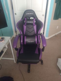 Black and purple gaming chair