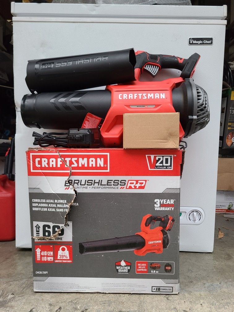 Craftsman V20 Leaf Blower 5Ah Battery And Charger Included 
