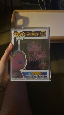 Vision Funko Pop Signed By Paul Bettany