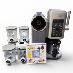Ninja CREAMi Scoop & Swirl 13-in-1 Ice Cream Maker (LIKE NEW) + 4 Extra Pints!