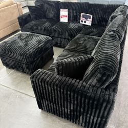 New Black Sectional 