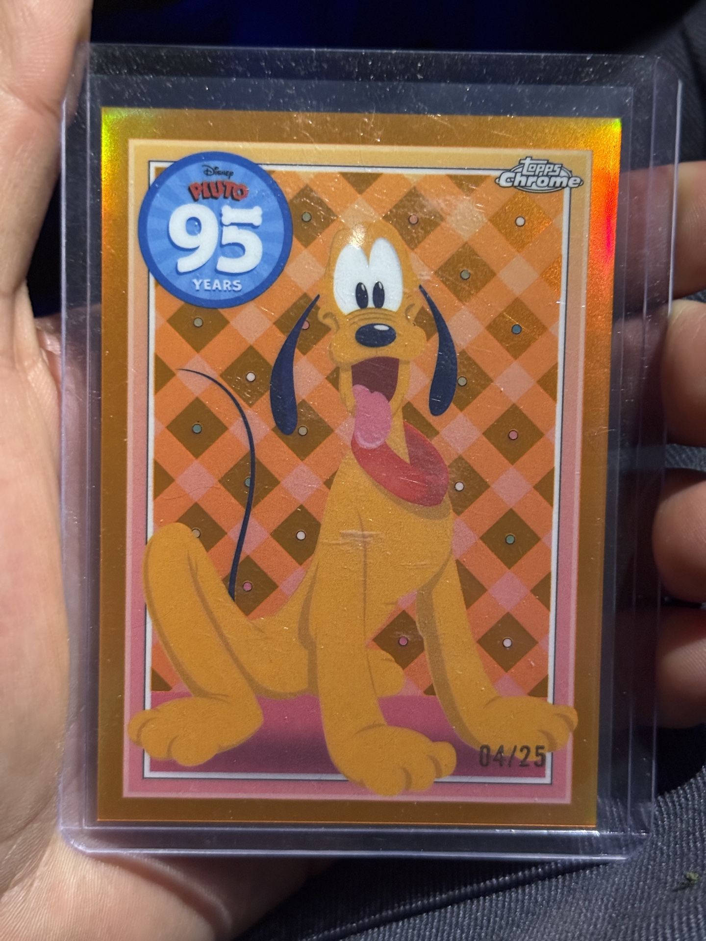 Topps Chrome Disney 2025 Pluto 95 Years Orange Refractor /25