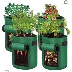 Jancosta Plant Grow Bags , 4 PCS-10 Gallon and 7 Gallon 