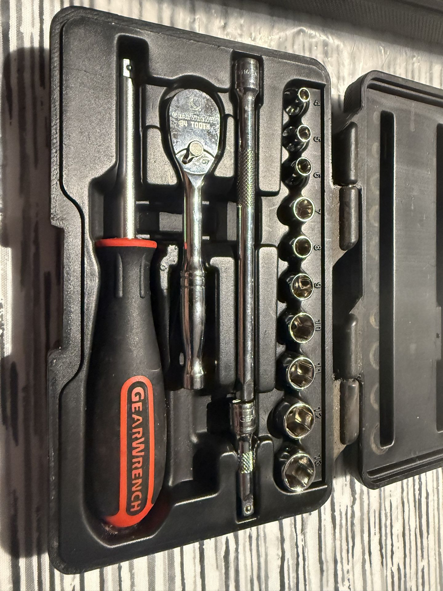 GearWrench ¼" Drive 6 Point metric Mechanics Tool Set, 13-piece $25 firm in n Lakeland
