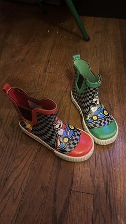Mario cart size 13 boys rain boots