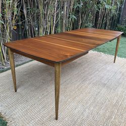 Mid-Century American Walnut Expandable Dining Table