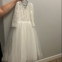 Wedding White Dress Flower Girl 
