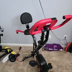 Folding Exercise Bike With Resistance Bands